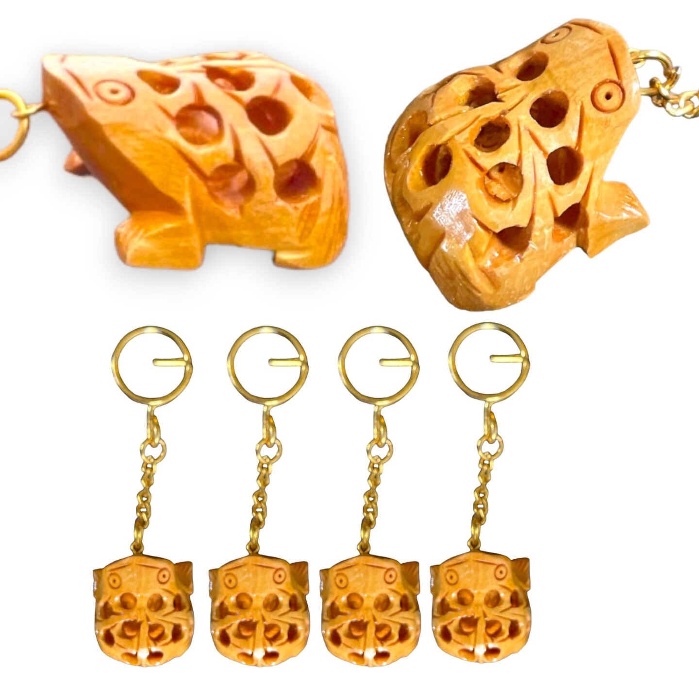 Aqua Handmade Keychain, Wooden Keychain, Pooja Return Gift, Keychains