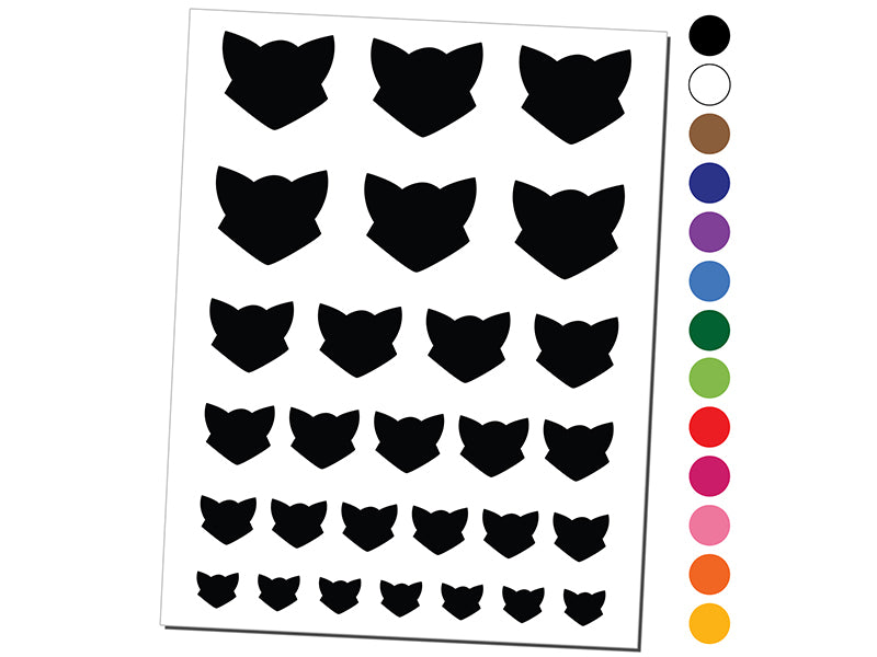 Fox Face Solid Temporary Tattoo Water Resistant Fake Body Art Set Collection
