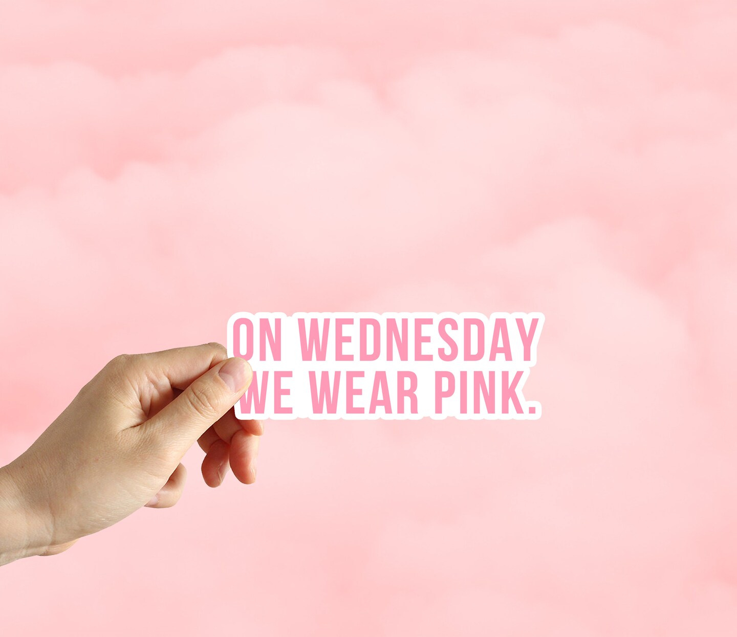 On Wednesday We Wear Pink Sticker, Mean Girls Sticker, Water Bottle Stickers,  Laptop Stickers, Laptop Decals
