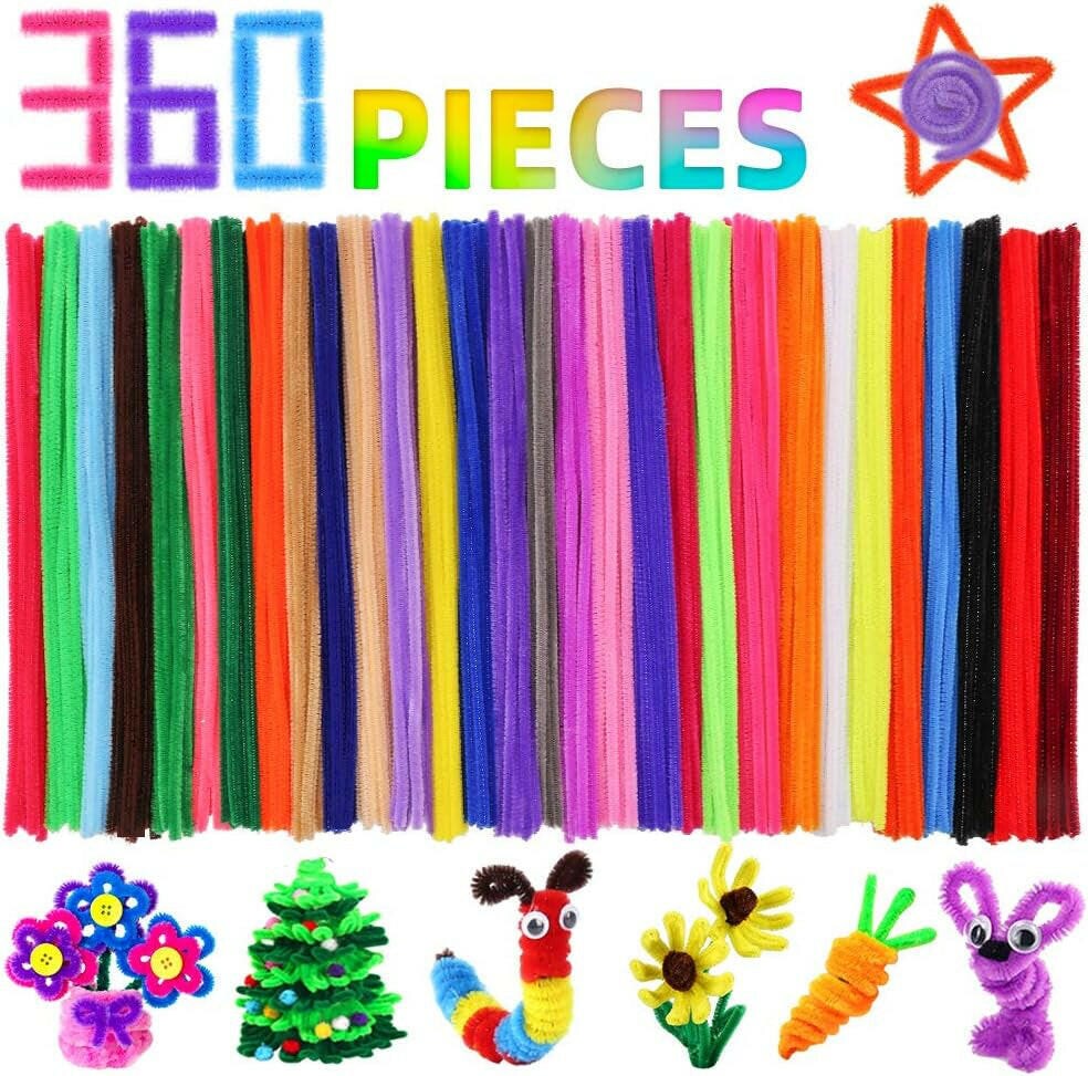Pipe Cleaners Chenille Stems 1050 Pieces 30 Assorted Colors for