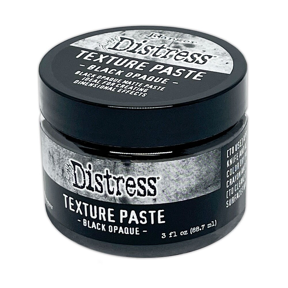 Tim Holtz Distress Texture Paste 3oz-Black Opaque
