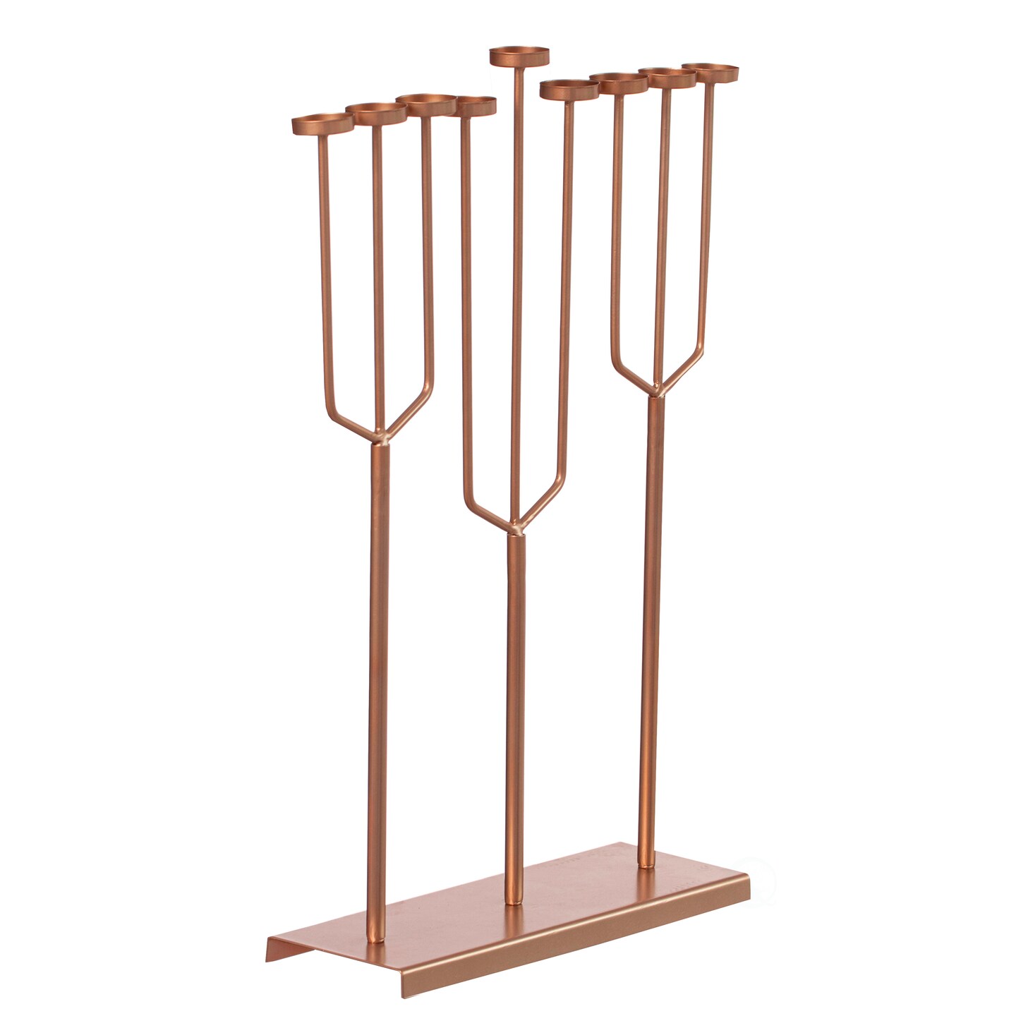 Modern Design Hanukkah Menorah Exceptional presentational piece, 9 Branch Tea Light Candle Holders