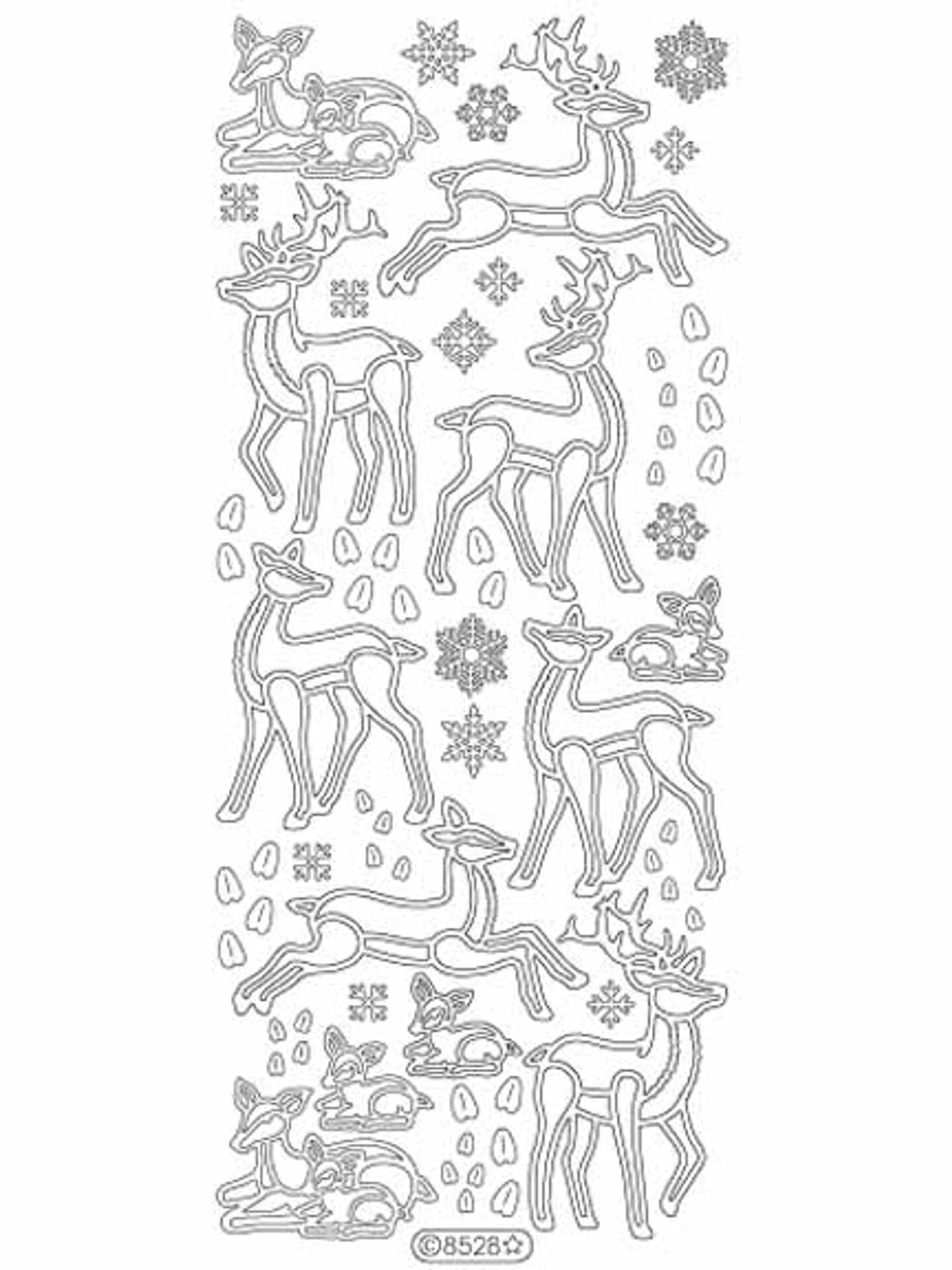Starform Deco Stickers - Reindeer - Silver