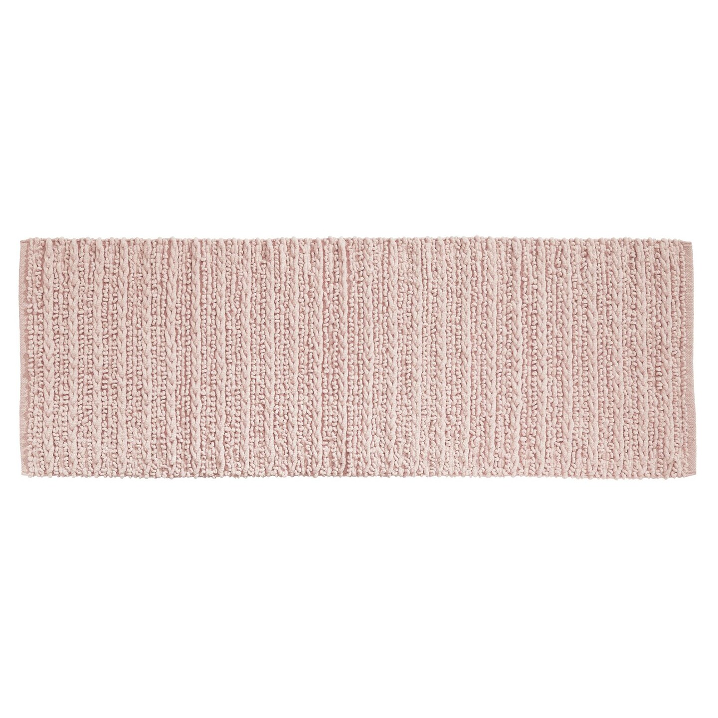 mDesign Soft Cotton Spa Mat Rug for Bathroom, Braided, 60&#x22; x 21&#x22;