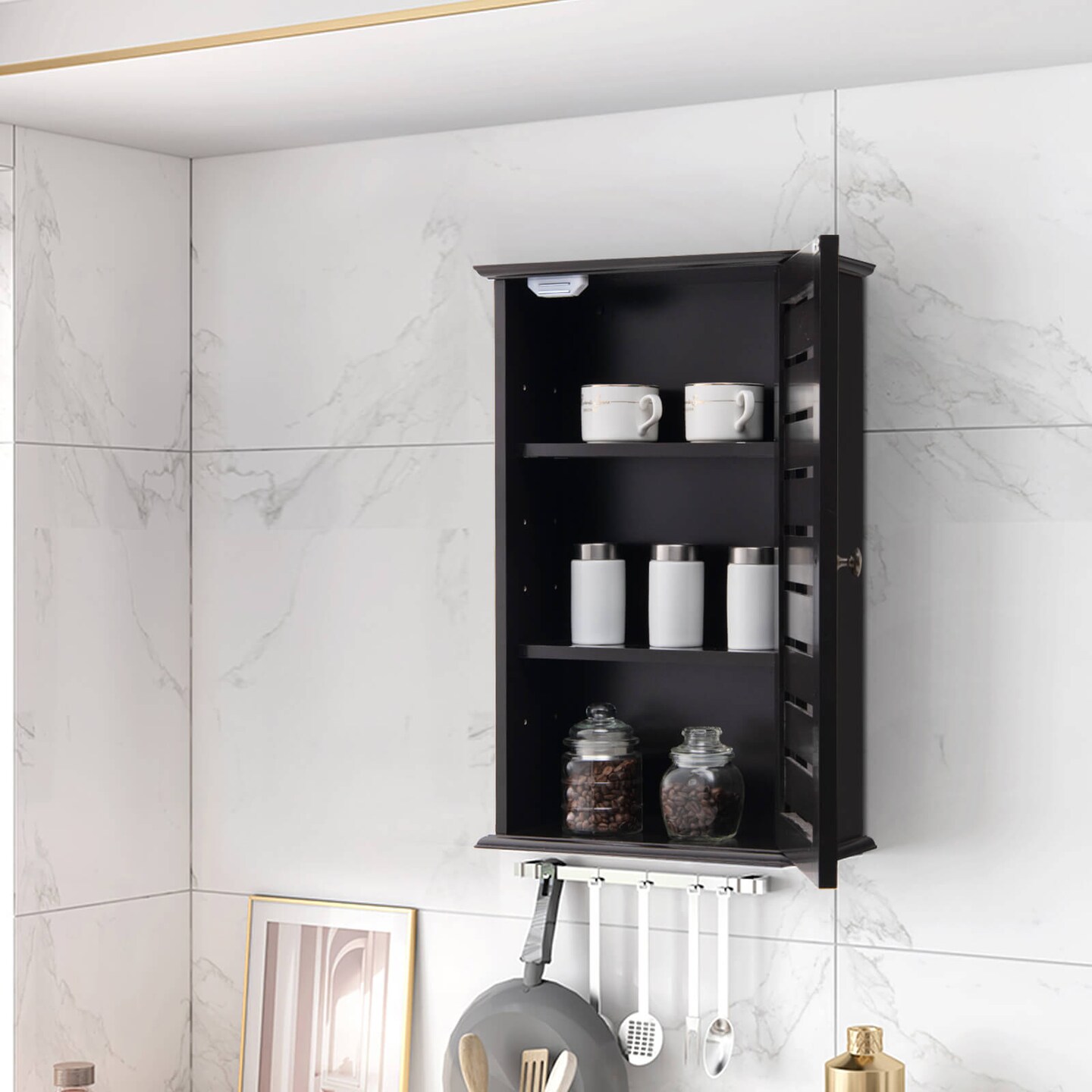 Wall Mount Medicine Cabinet Multifunction Storage Organizer