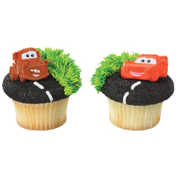 Cars Mater &#x26; McQueen Cupcake Rings, 12ct