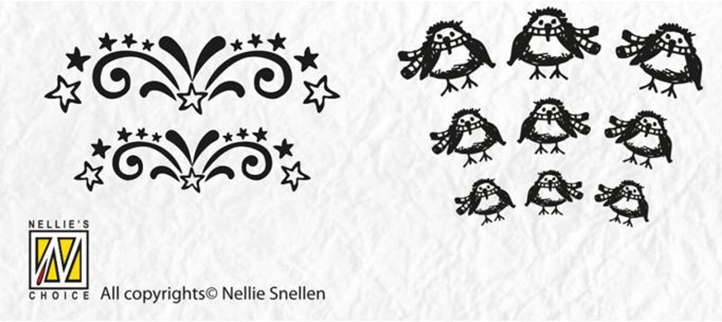 Nellie&#x27;s Choice Precision Stamps - Christmas - Starburst-robin