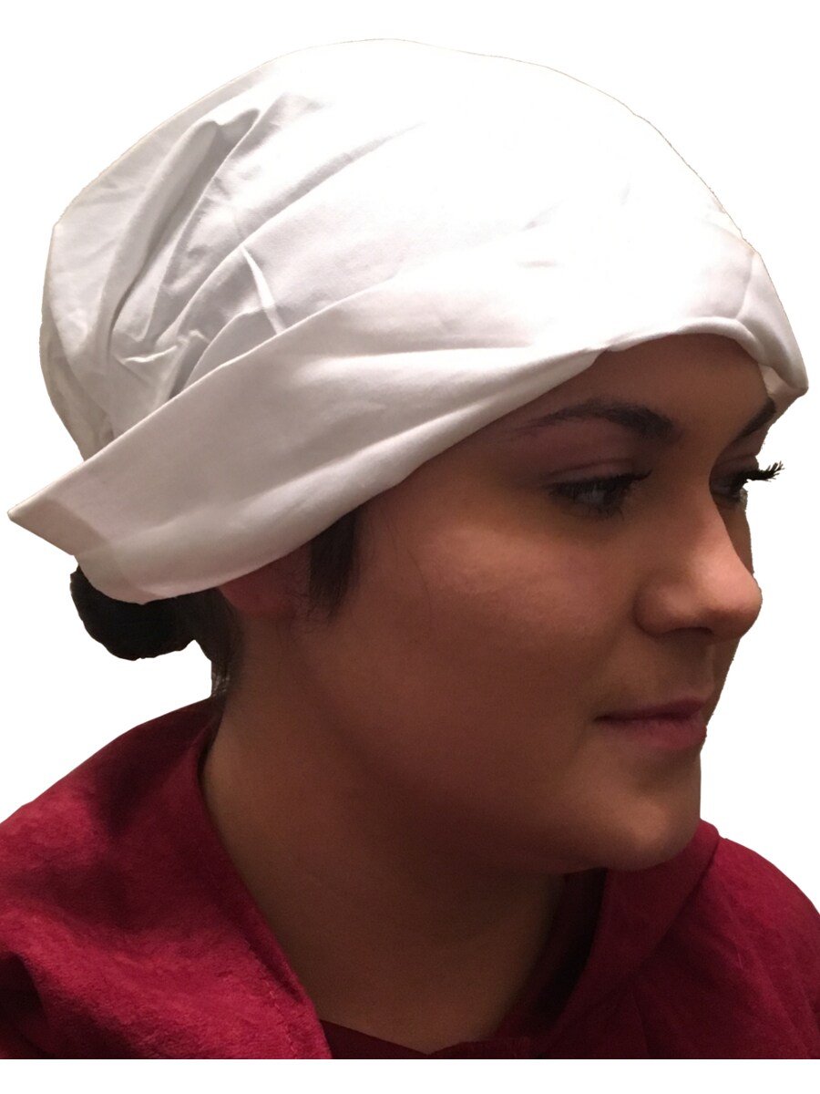Women&#x27;s Handmaid Puritan White Bonnet Hat Costume Accessory