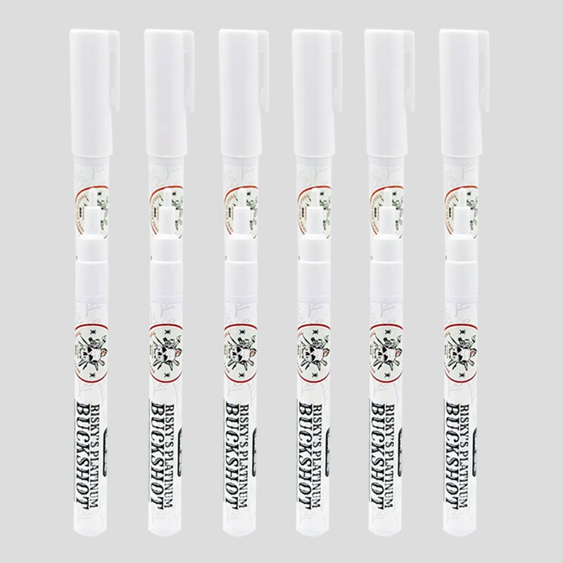 Risky&#x27;s Tools of the Trade Platinum 1MM 6 Pack White Acrylic Paint Pens for Graffiti and Fine Art