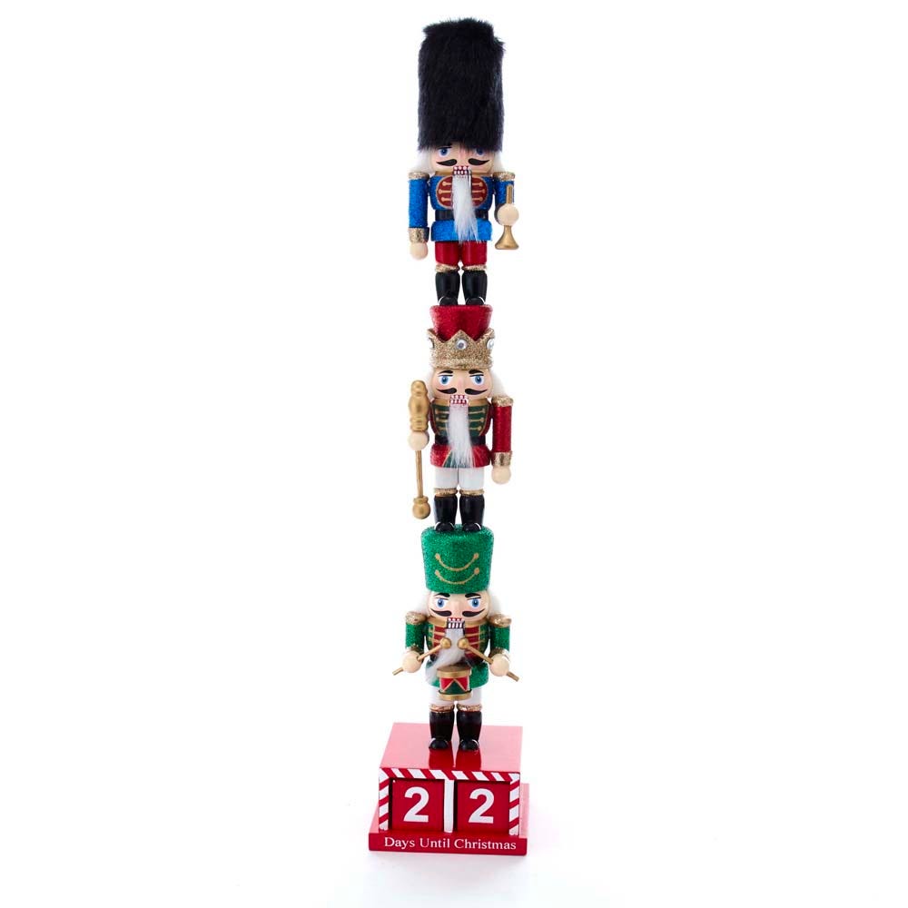 16&#x22; Stacked Miniature Nutcrackers With Calendar