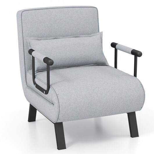 3-in-1 Versatile 6-Positon Adjustable Sleeper Bed with Padded Seat and Back