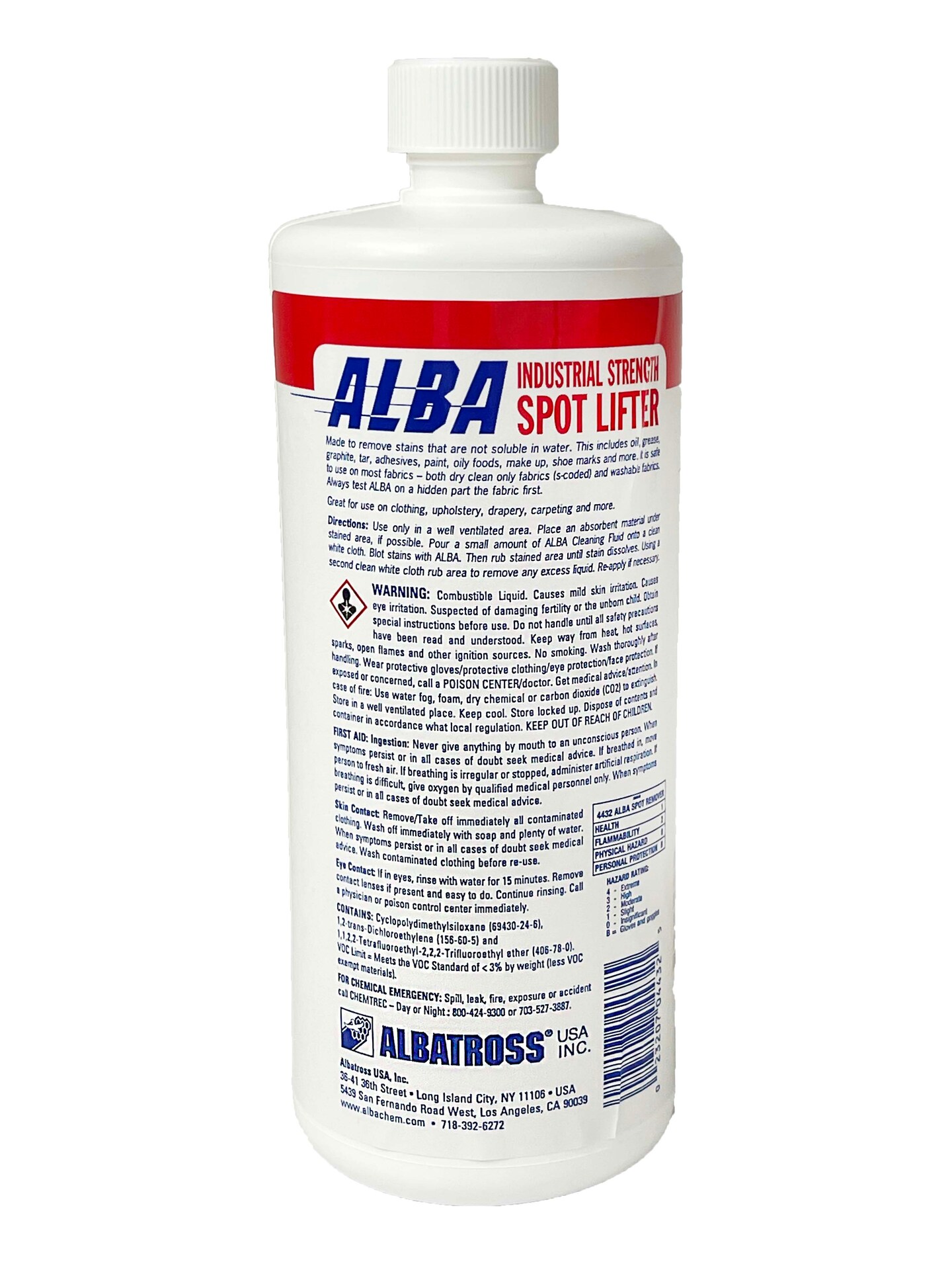 ALBA&#xAE; Industrial Strength Spot Remover/Dry Cleaning Fluid 32oz