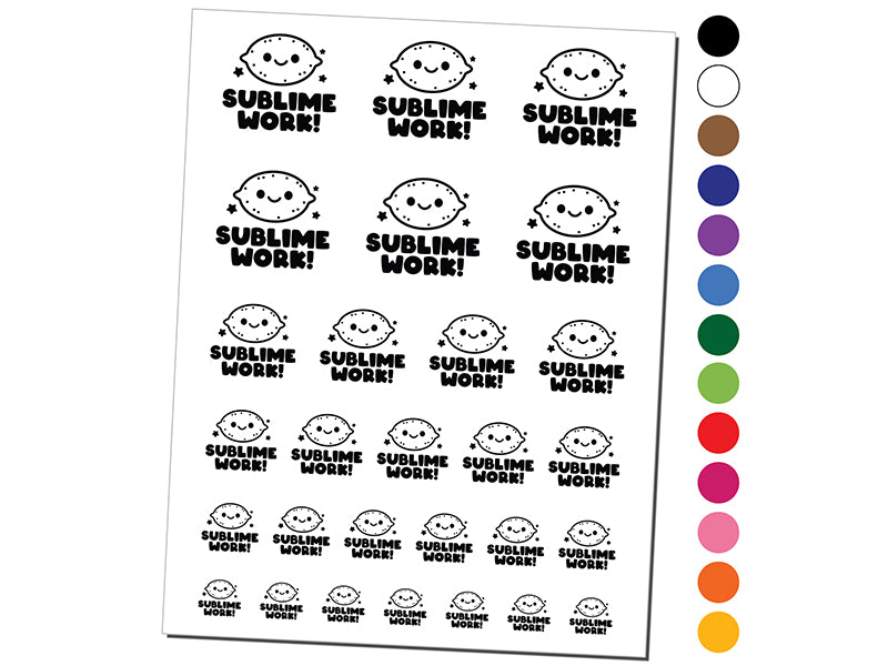 Sublime Work Teacher Student Temporary Tattoo Water Resistant Fake Body Art Set Collection