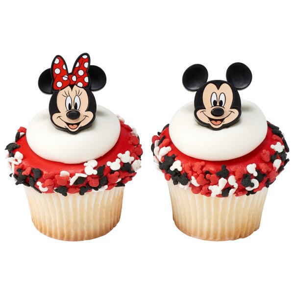 Mickey Mouse and Minnie Mouse Cupcake Rings, 12ct