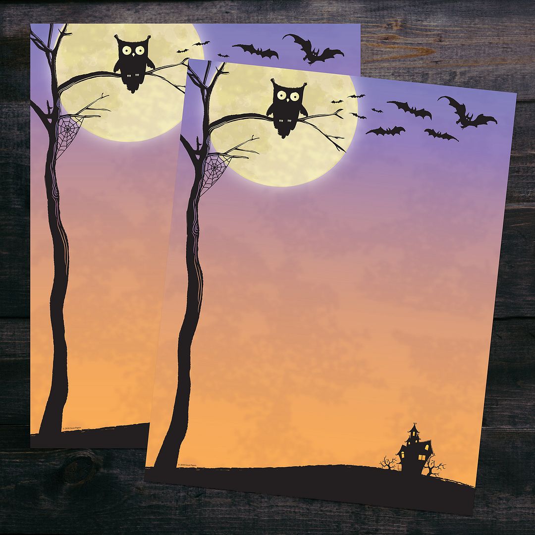Great Papers! Halloween Who Letterhead for Invitations, Announcements and Messages, Printer Friendly 8.5&#x22; x 11&#x22;, 80 Pack