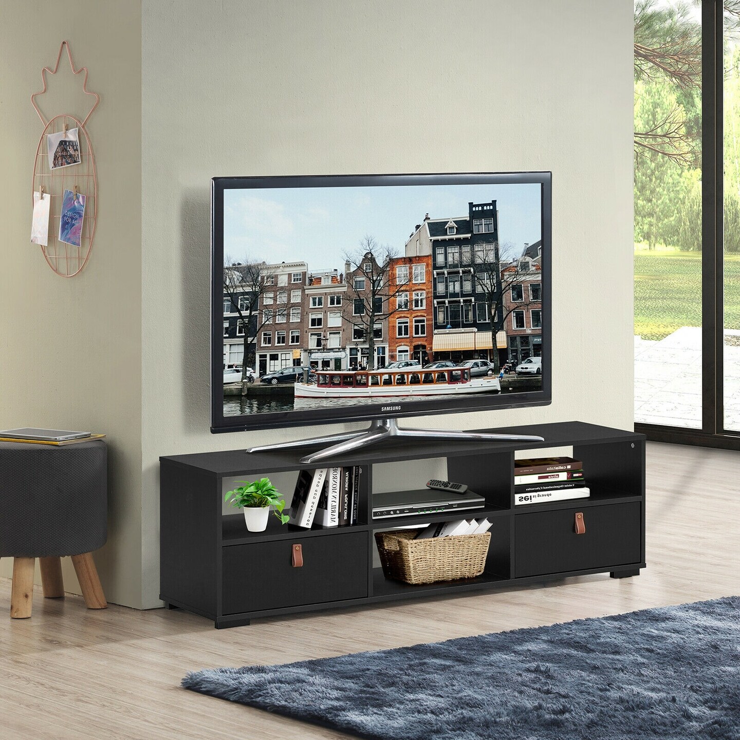 TV Stand Entertainment Media Center Console for TV&#x27;s up to 60 Inch with Drawers