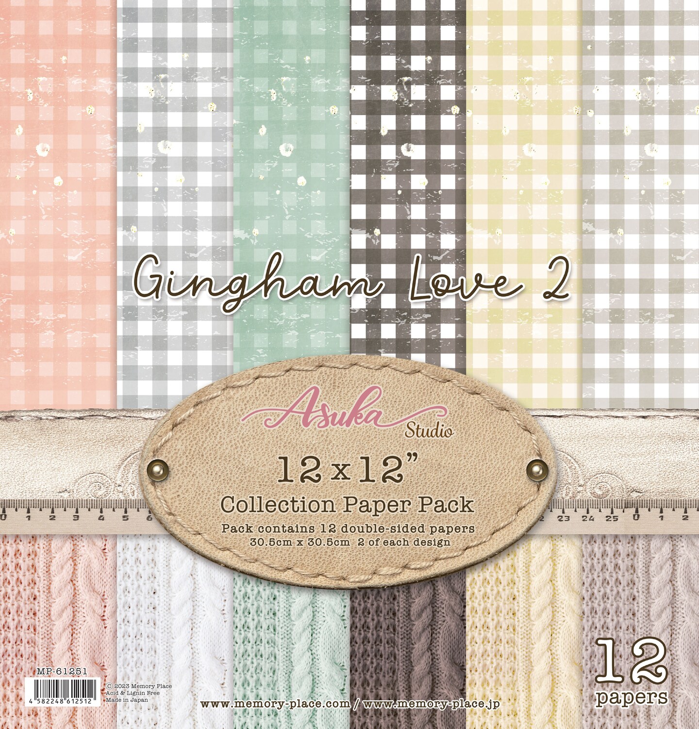 Asuka Studio Collection Pack 12&#x22;X12&#x22;-Gingham Love 2