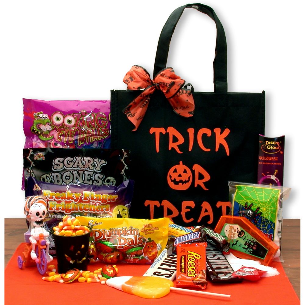 GBDS Trick Or Treat Halloween Gift Tote- halloween gift basket