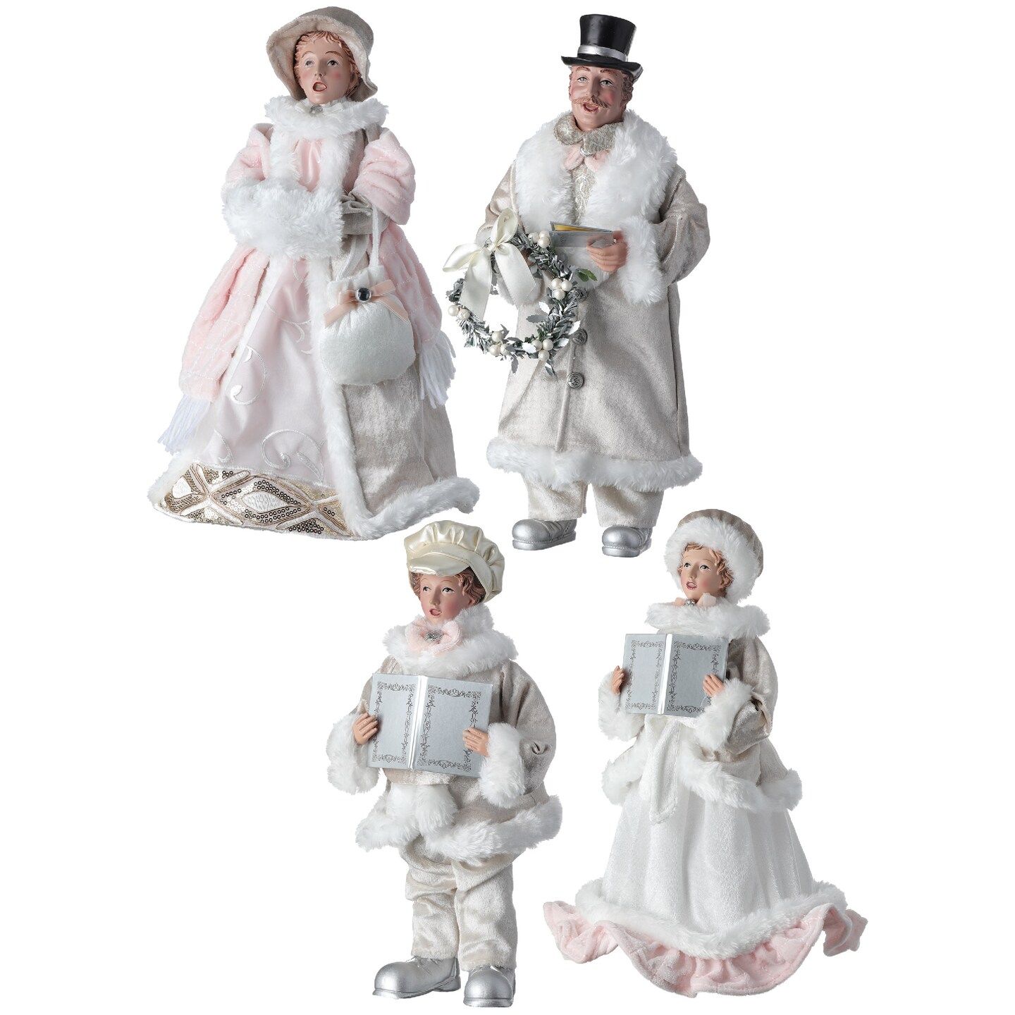 Contemporary Home Living Family Carolers Christmas Figures - 16" - Set of 4