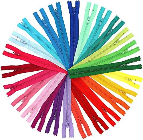 #3 YKK Skirt & Dress Zipper Assortment - Mix of Hot Seasonal Colors for Clothes, Crafts & Sewing Projects - Choose Your Length - Made in The United States (25 Zippers Per Pack) (10" Inches)