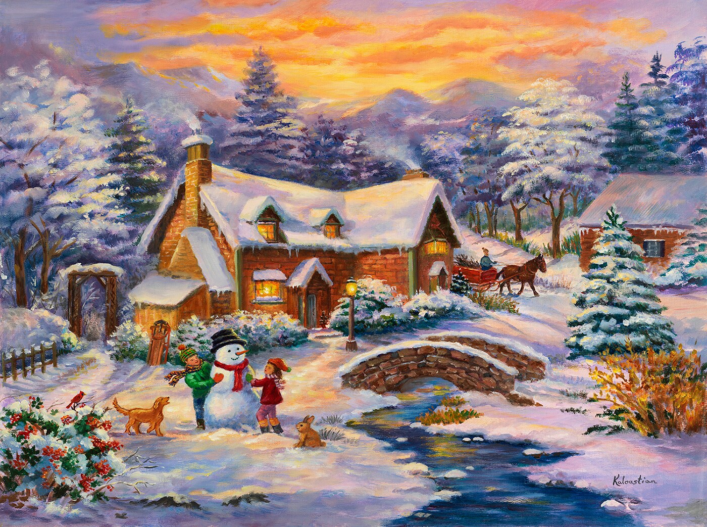 Sunsout Winter Wonderland 550 pc  Christmas Jigsaw Puzzle 37932