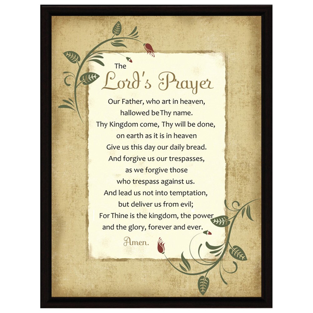 Dexsa Lord&#x27;s Prayer Wood Frame Plaque with Easel
