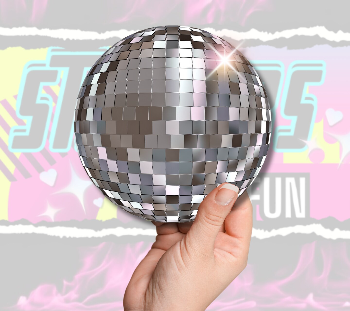 Disco Ball Sticker, Perfect For a Unique Collection, Water Bottle Sticker,  Die Cut Holographic or Glossy One Piece Sticker-Made to Order