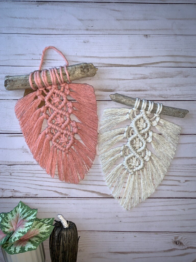Macramé Leaf Tutorial Printable DIY Boho Pattern | fiber-needle-art | Michaels