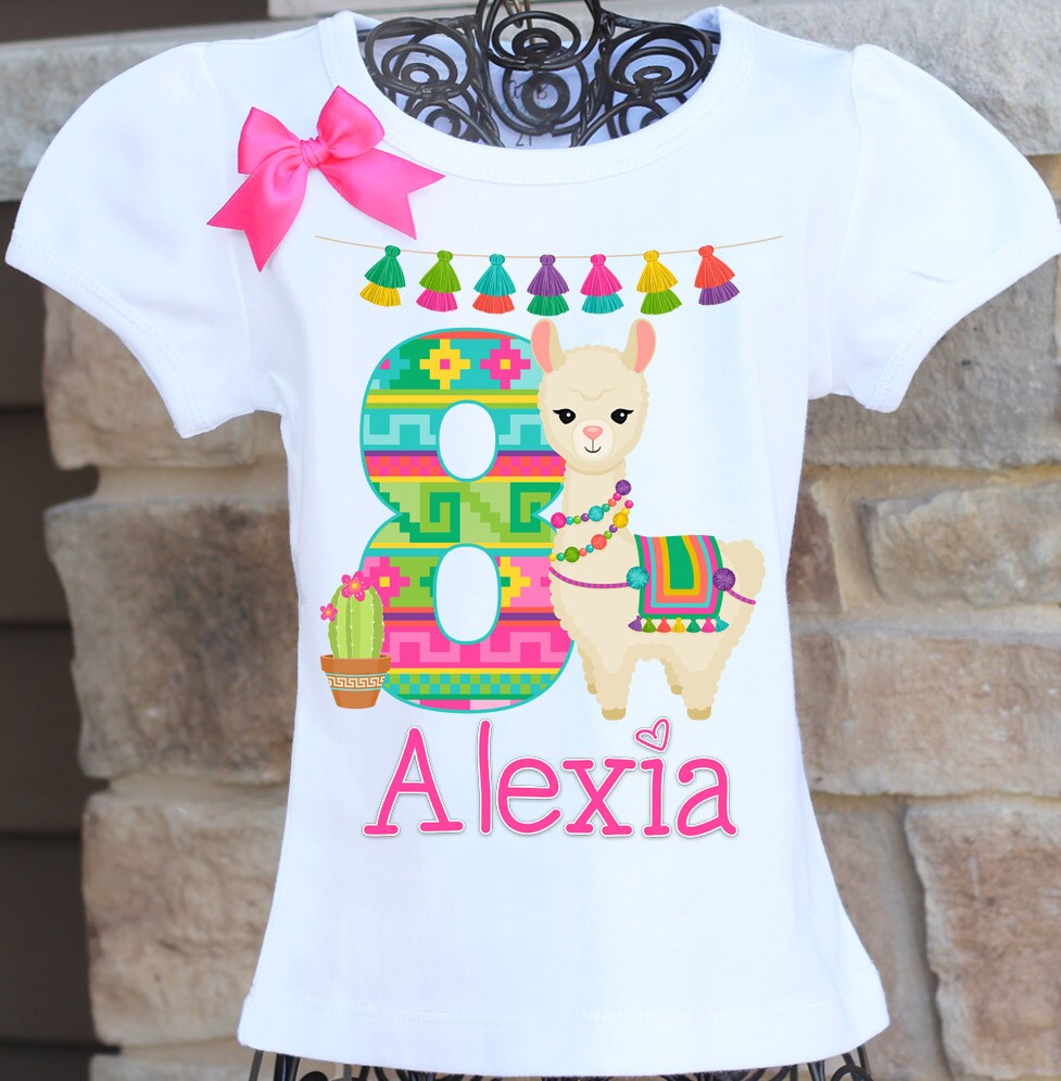 llama birthday shirt