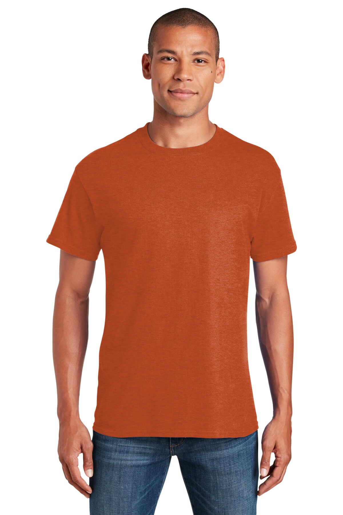 Gildan® Crewneck Heavy Cotton Short Sleeve T-Shirt 5.3 oz 100% Cotton Classic Fit Everyday Blank Tee for Custom Printing