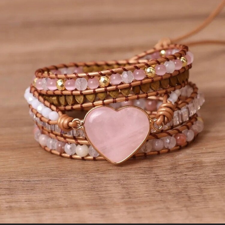 Rose Quartz Beaded Bracelet Beaded Bracelets Gift for Her Jewelry/Rose  Quartz Bead Bracelet, 12MM Bead, Love Stone, Balance Your Heart