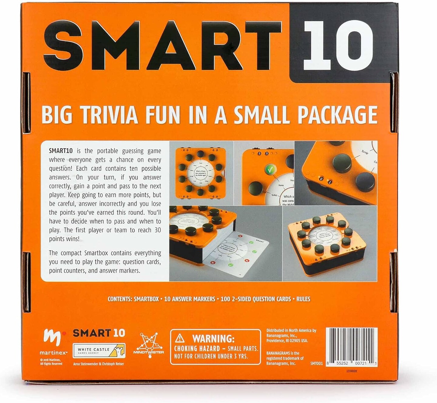 Smart 10 Pass and Play Trivia Game | Perfect Family Board Game