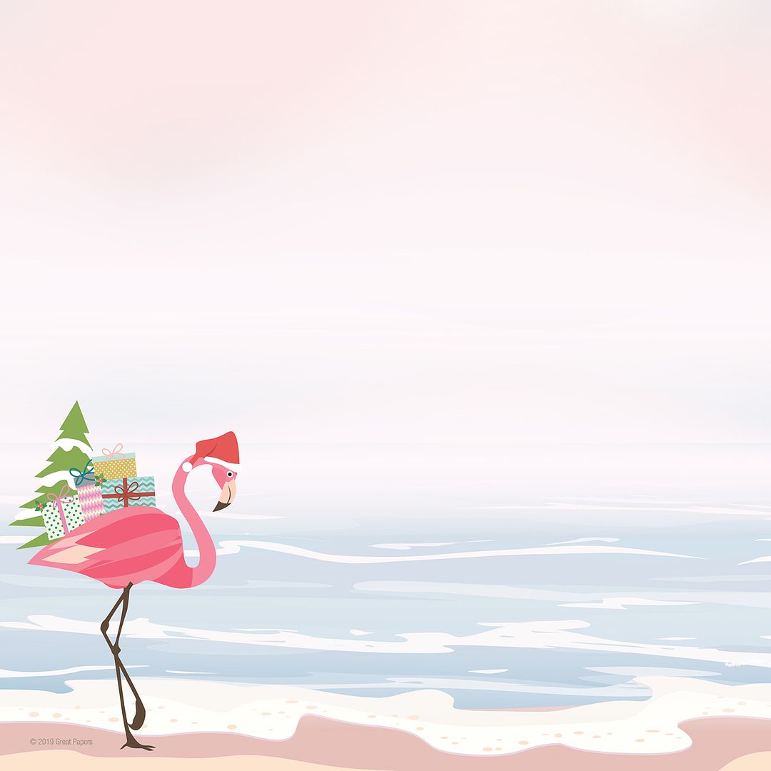 Great Papers! Merry Flamingo Holiday Letterhead, Invitations and Announcements, Printer Friendly, 8.5&#x22; x 11&#x22;, 80 Pack