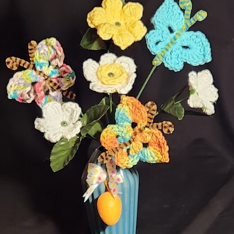 Crocheted Butterfly Boquet