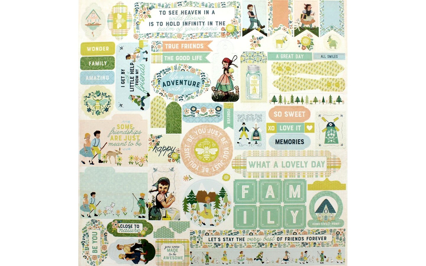 Authentique Meadow Sticker 12x12 Details