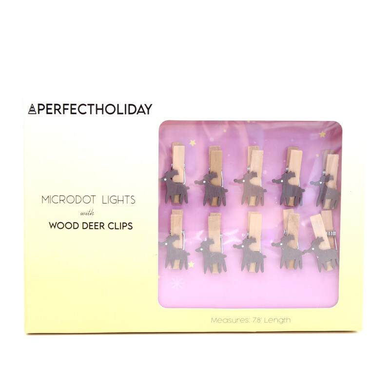 20 LED Copper Wire Microdot Lights, Including 10 LED Clips - Battery-Powered Versatile Indoor Decorative Lighting - Create a Cozy Ambiance Indoor Lights