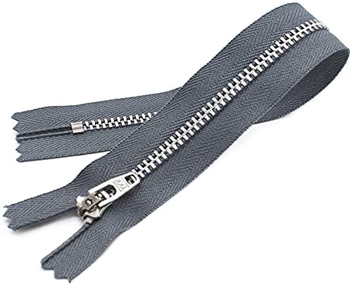 #4.5 Aluminum Jeans/Pants Medium Weight YKK Zipper - Color: Rail Grey #578 - Choose Your Length - Made in The United States (1 Zipper Per Pack) (4&#x22; Inches)