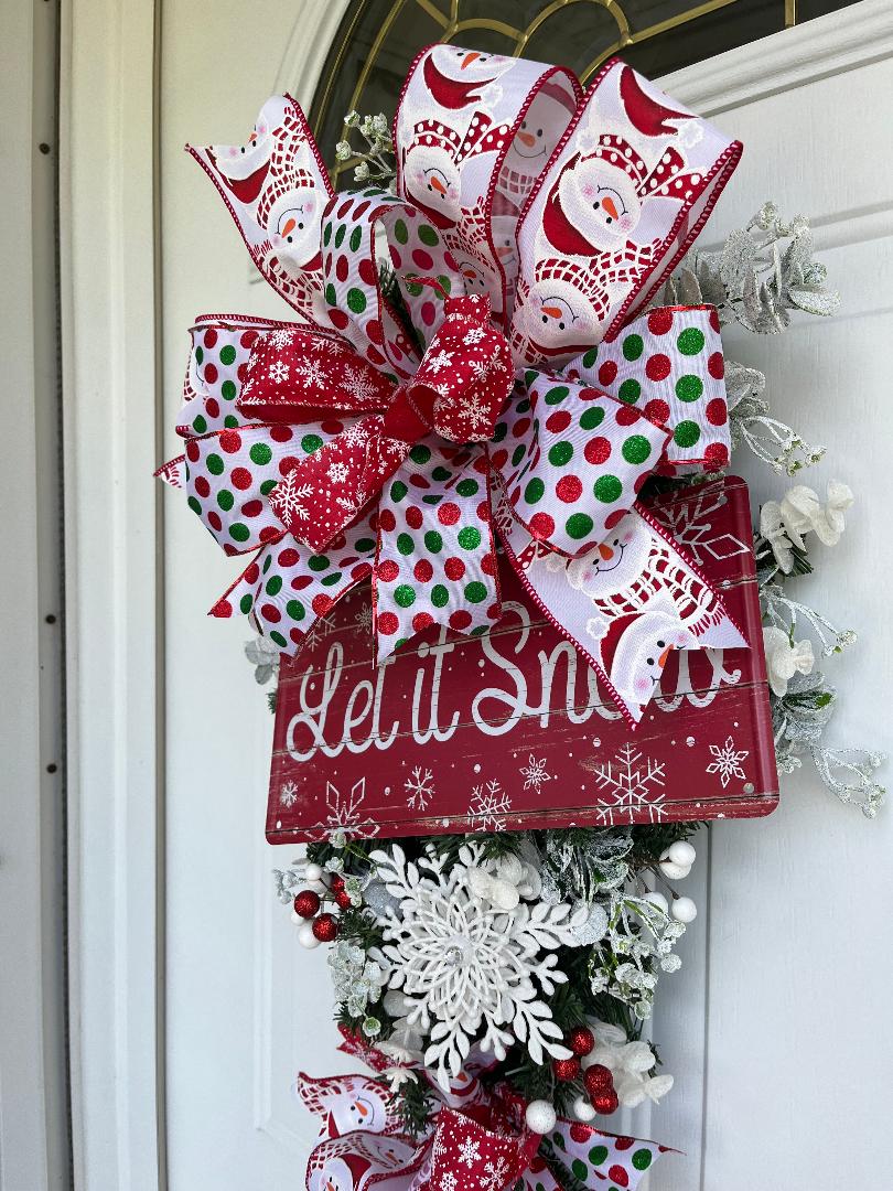 Christmas swag, Christmas wreath, door swag, Christmas decoration