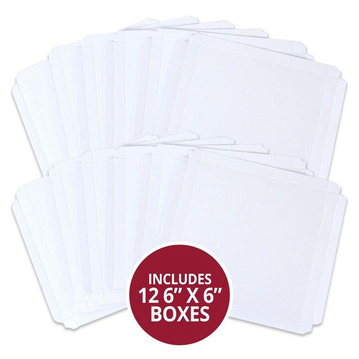 Hunkydory Crafts Handmade Card Boxes 6&#x22; x 6&#x22; - 12 x Boxes