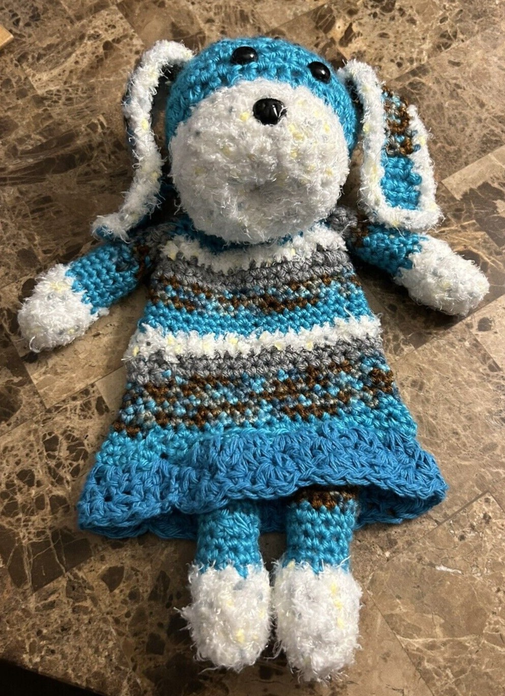 Handmade Crocheted Dog Toy Puppet 12 inches long MakerPlace by Michaels