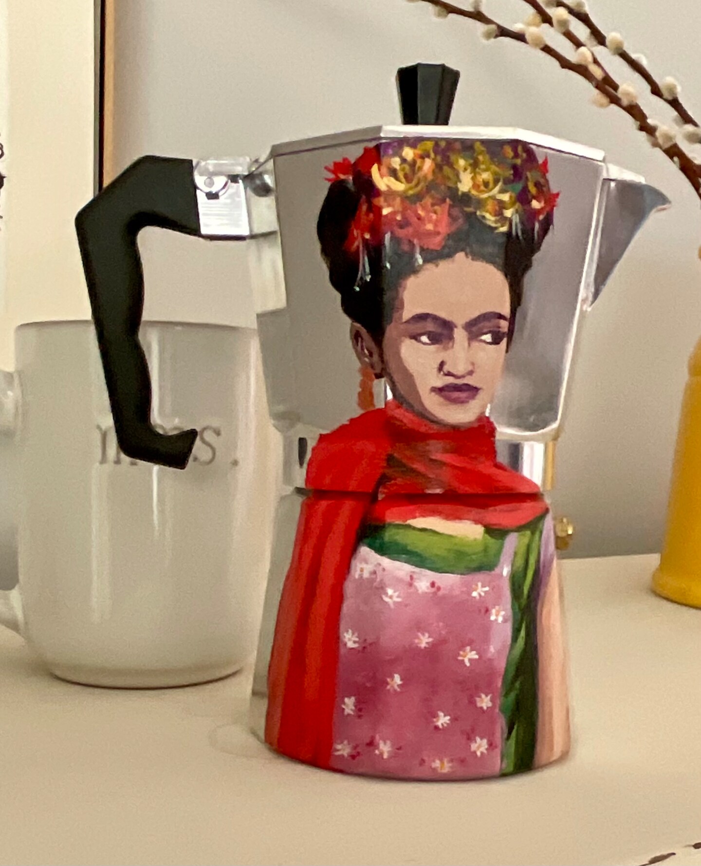 Frida Hand painted coffee maker MakerPlace by Michaels