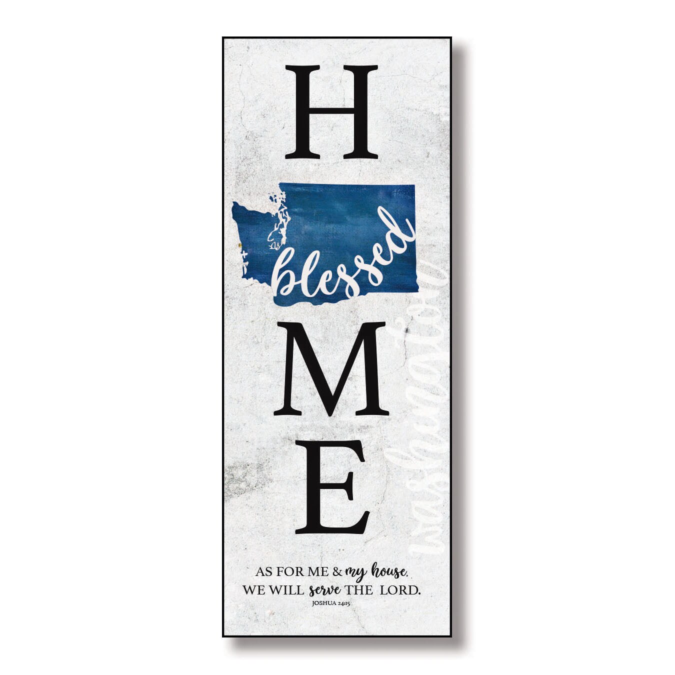 Dexsa Washington Home-Blessed   Wood Wall Plaque with Hanger 6 inches x 15 3/4 inches