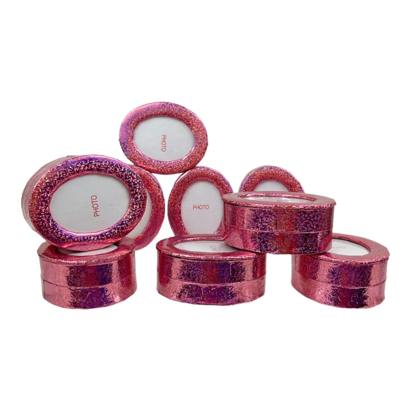 Value Pack of 12 Oval Frame Box Small - Pink