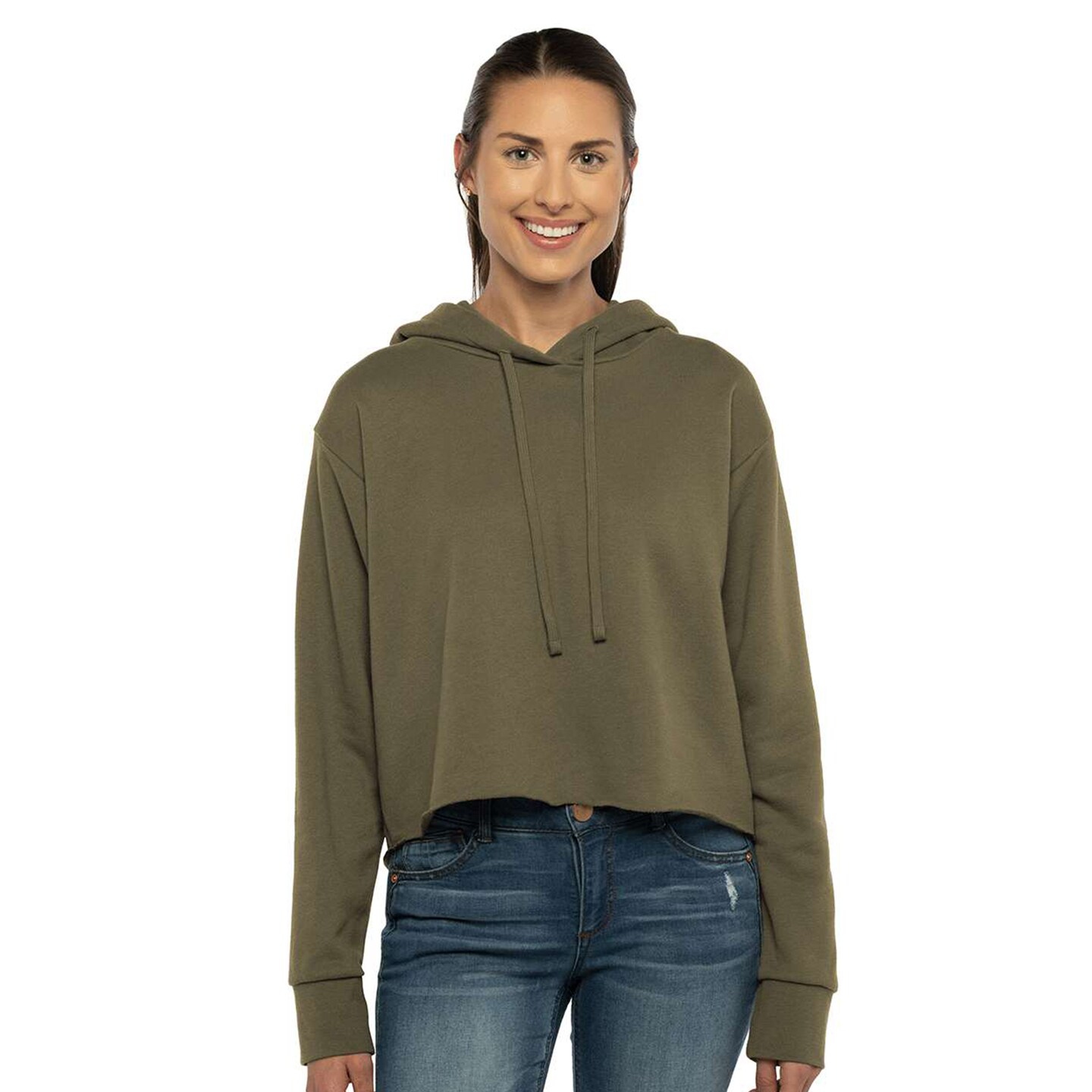 BELLA + CANVAS® Women’s Crop Fleece Long Sleeve Hoodie Sweatshirt