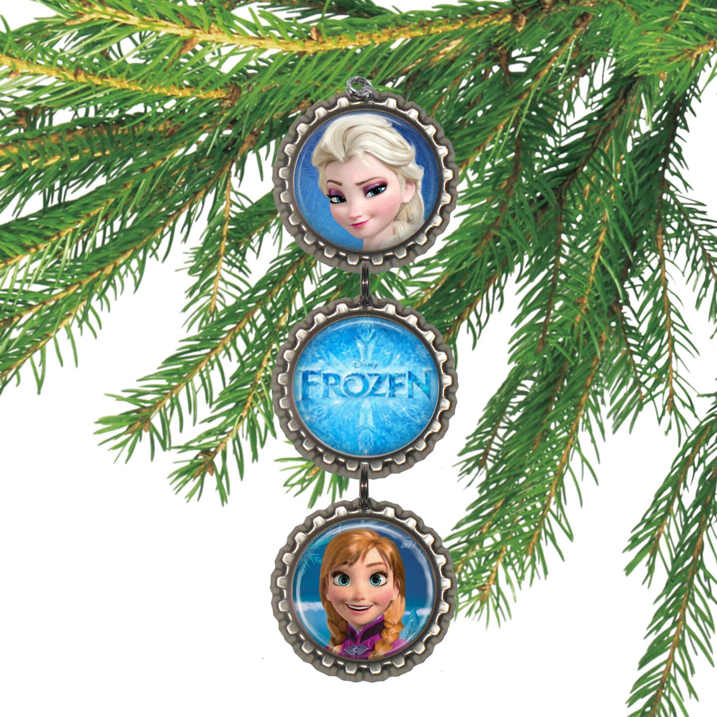 Disney Frozen ELSA and ANNA 3D Bottle Cap Christmas Ornament Gift for  Kids MakerPlace by Michaels