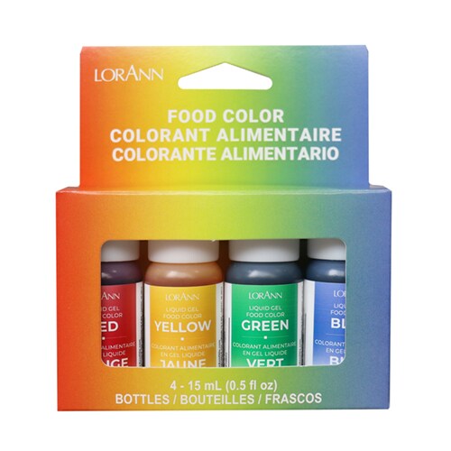 LorAnn Oils 4 Pack Liquid Gel Colors, 1/2 ounce