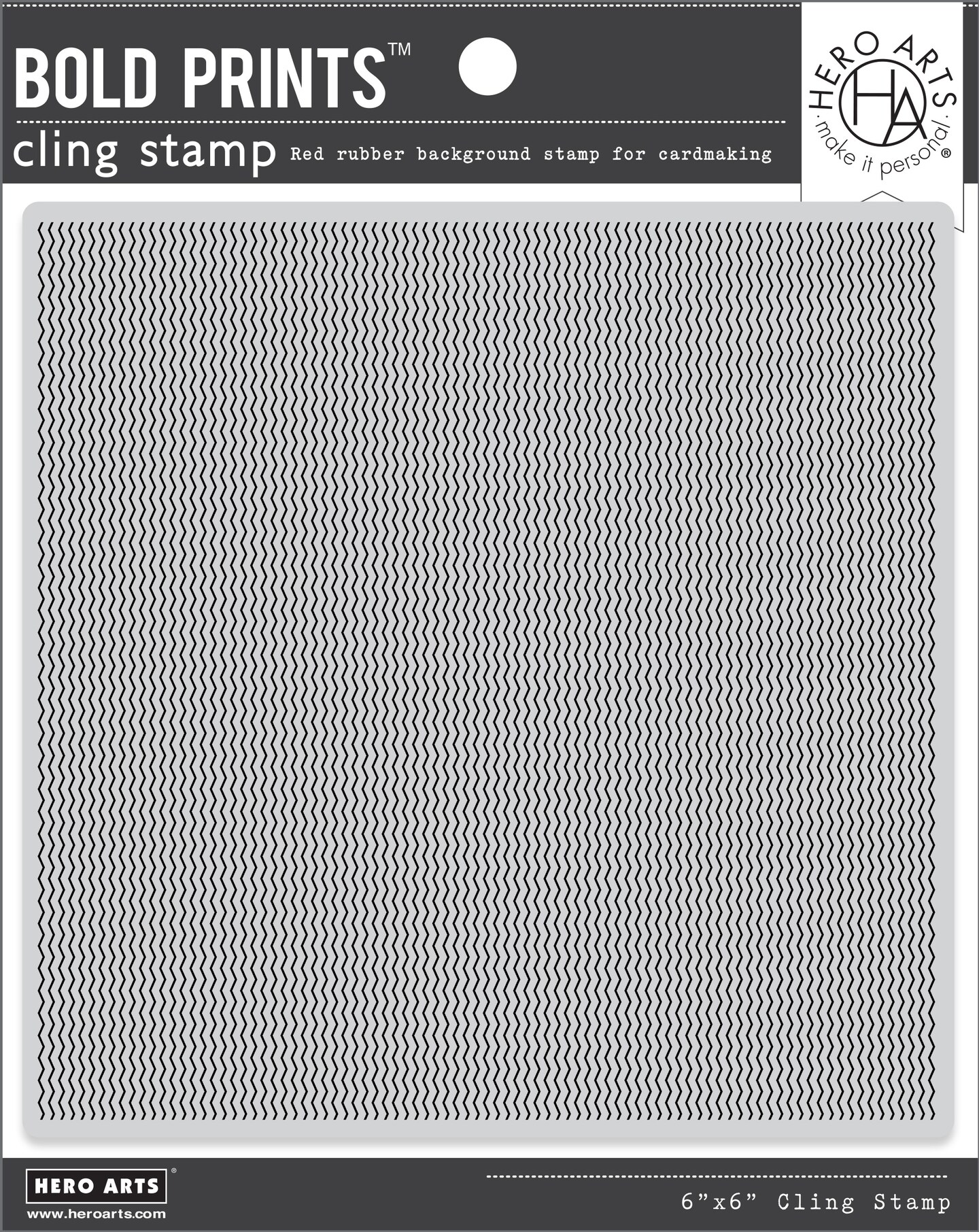 Hero Arts Cling Stamp 6&#x22;X6&#x22;-Zig Zag Texture Bold Prints