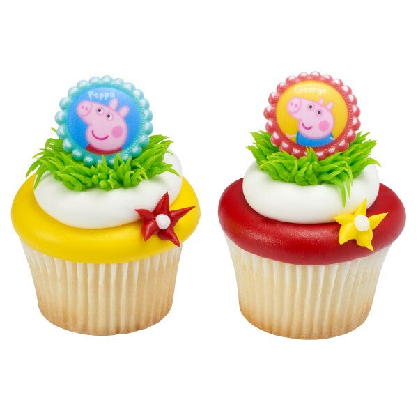 Peppa Pig Siblings Cupcake Rings, 12ct