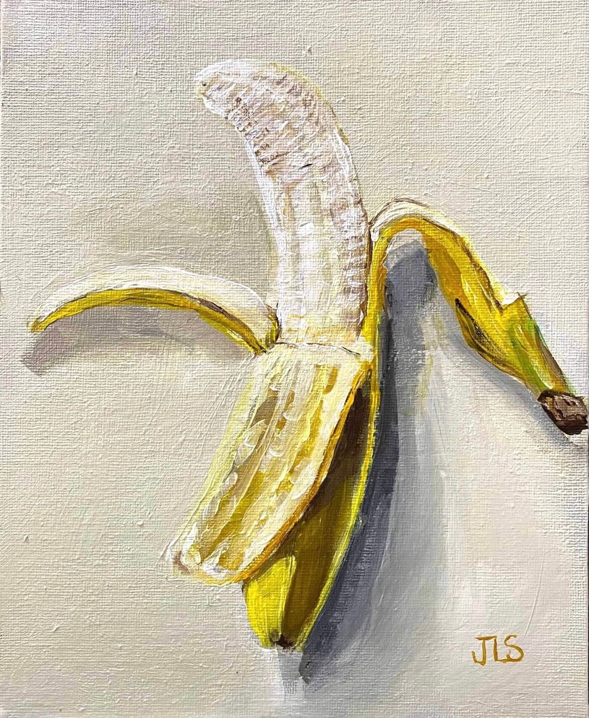 Original acrylic painting on canvas Banana signed liam matthew 8 x 2024 10