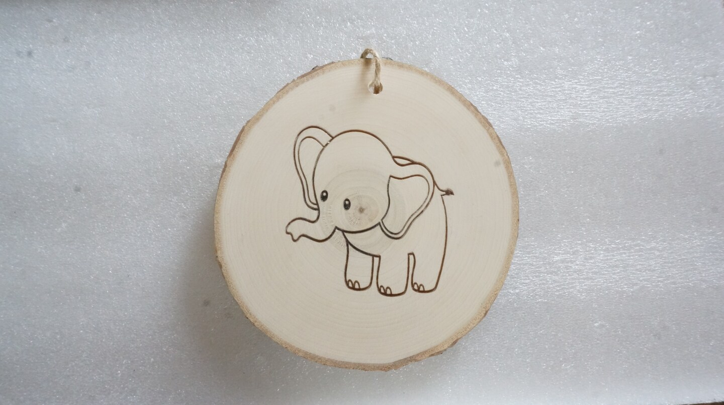 Elephant Ornament, Personalized Ornament, Elephant Ornament